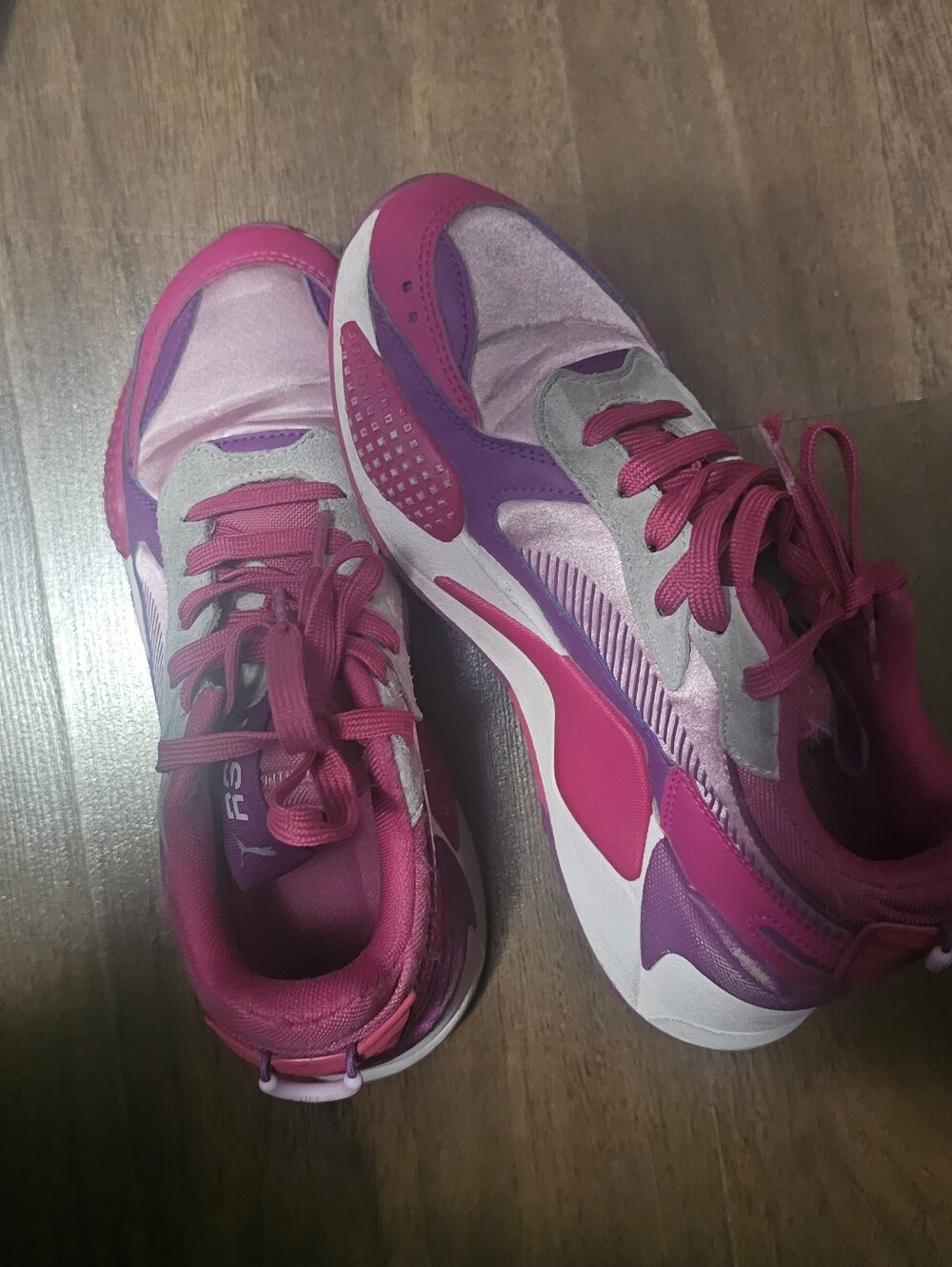 EUC Puma Women's Pink and Purple Trainers Size 5